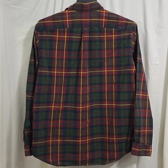 Ralph Lauren Men's XXL Plaid Button Up Long Sleeve Shirt - Red, Green, Yellow - Picture 2 of 6